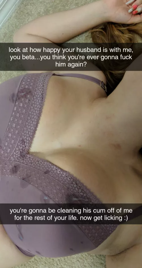 [19f of] you know the only reason I let you watch is so you can serve me after your husband is done using my body ☺️
