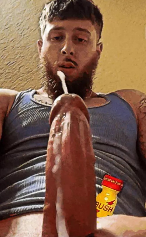 “Climax of his edging session” …