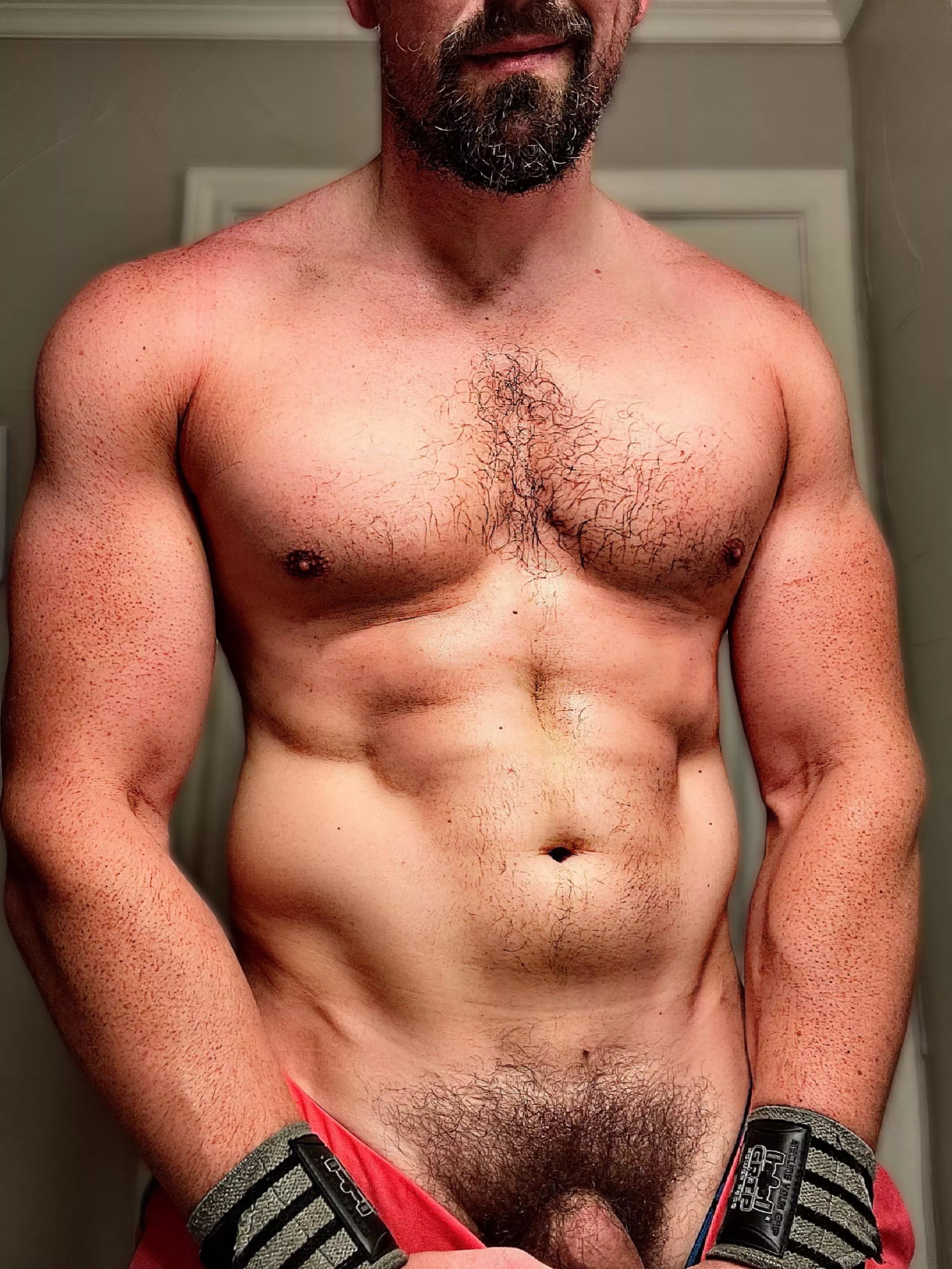 Come pull them the rest of the way down for me.