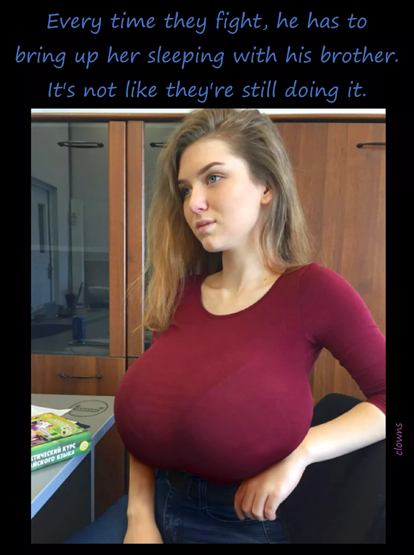 [inlaw] They are still doing it. But there is no way her husband can know that!