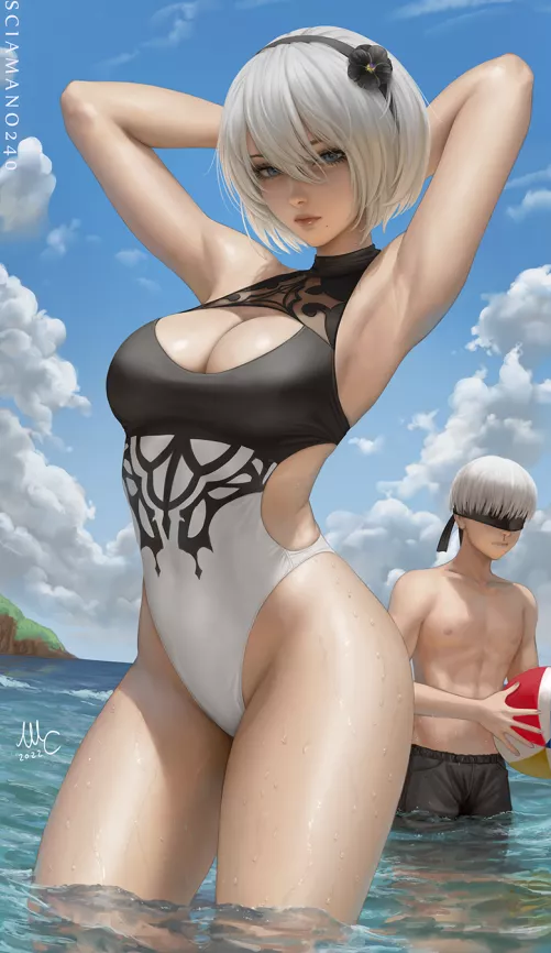 2B summer (Sciamano240) [NieR:Automata]