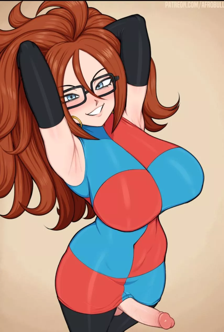 Android 21 got excited (Afrobull)