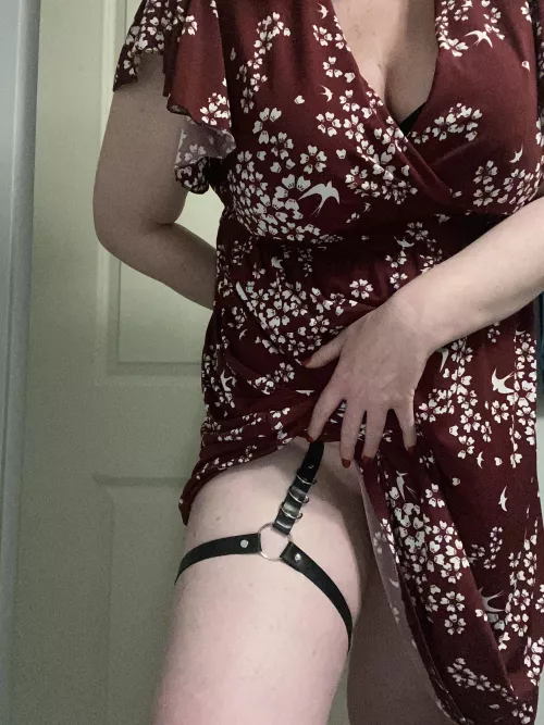 Sometimes I like to wear something secret under my dress [F]