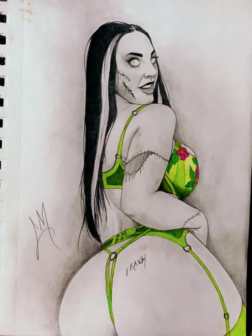 Fan Art Angela White as bride of Frankenstein