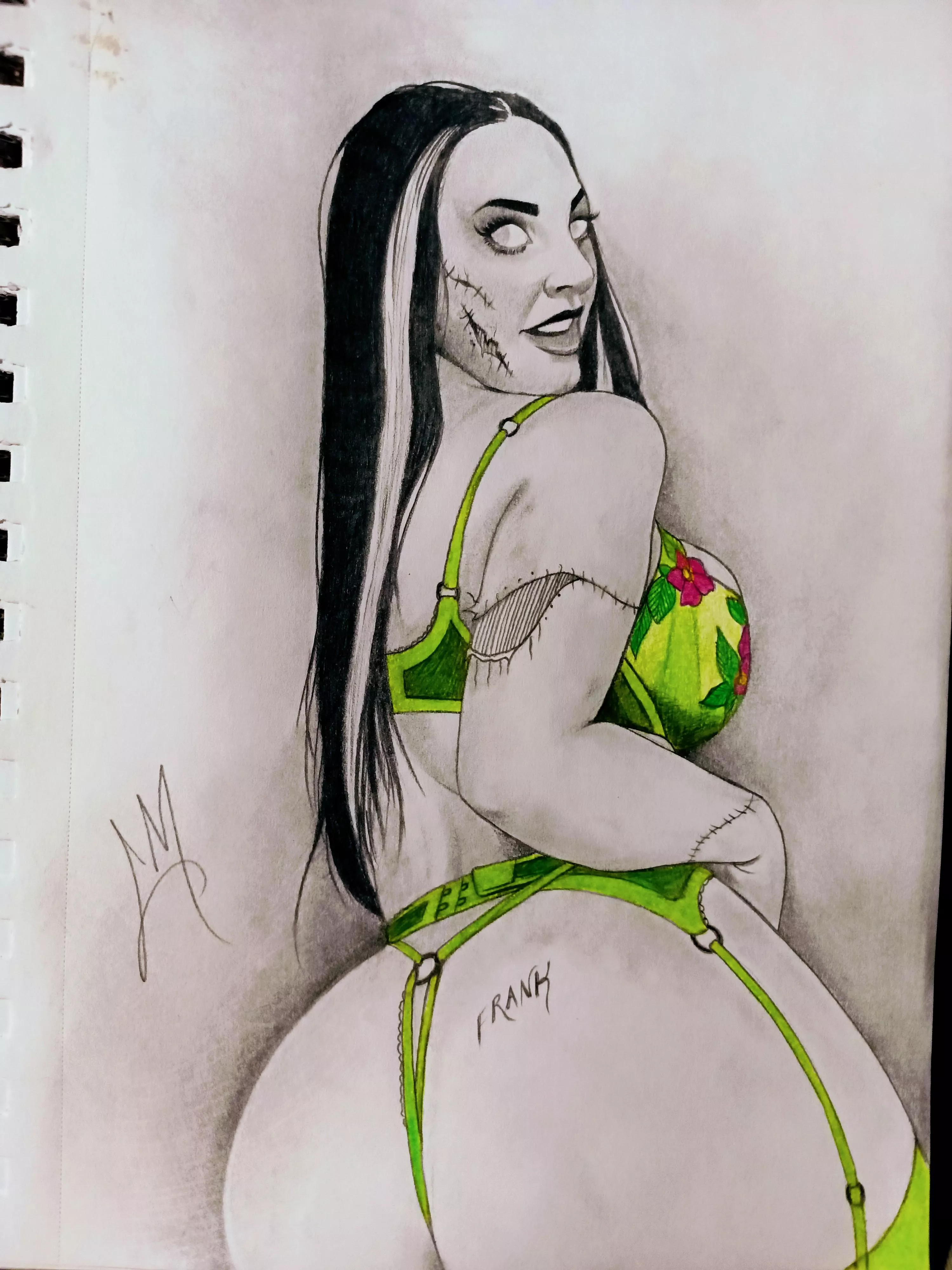 Fan Art Angela White as bride of Frankenstein