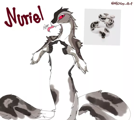 fluffy snake moment🐍 (draw made for me ^^)