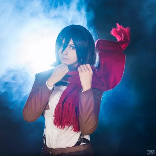 Mikasa Ackerman from Attack on Titan Cosplay by Yuna [SELF]