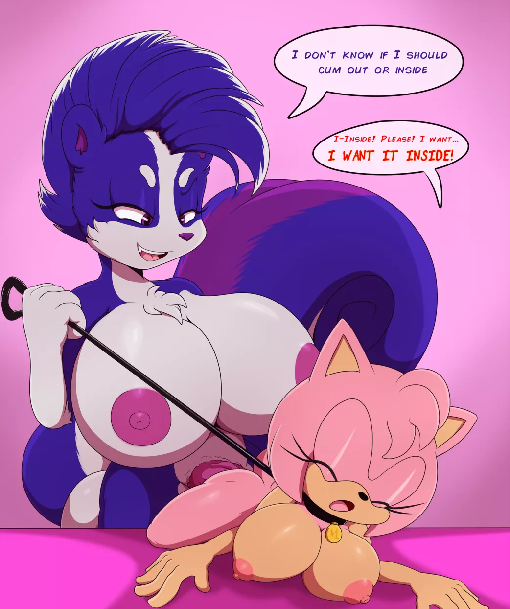 Amy gets rough anal in her butthole from futa babe (Bigdon1992)