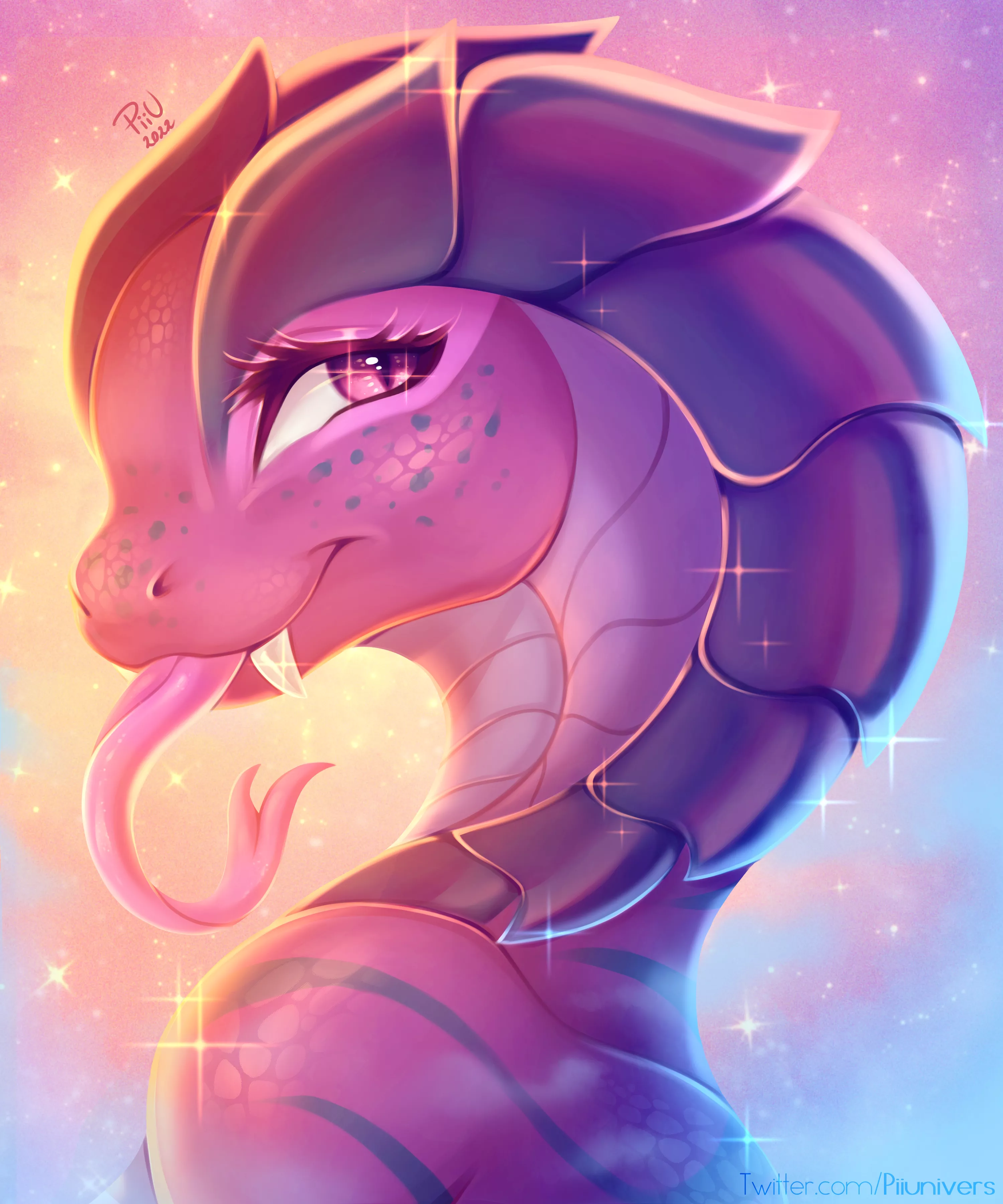 Cute Female Anthro Snake Portrait (artist: me, Twitter @Piiunivers)