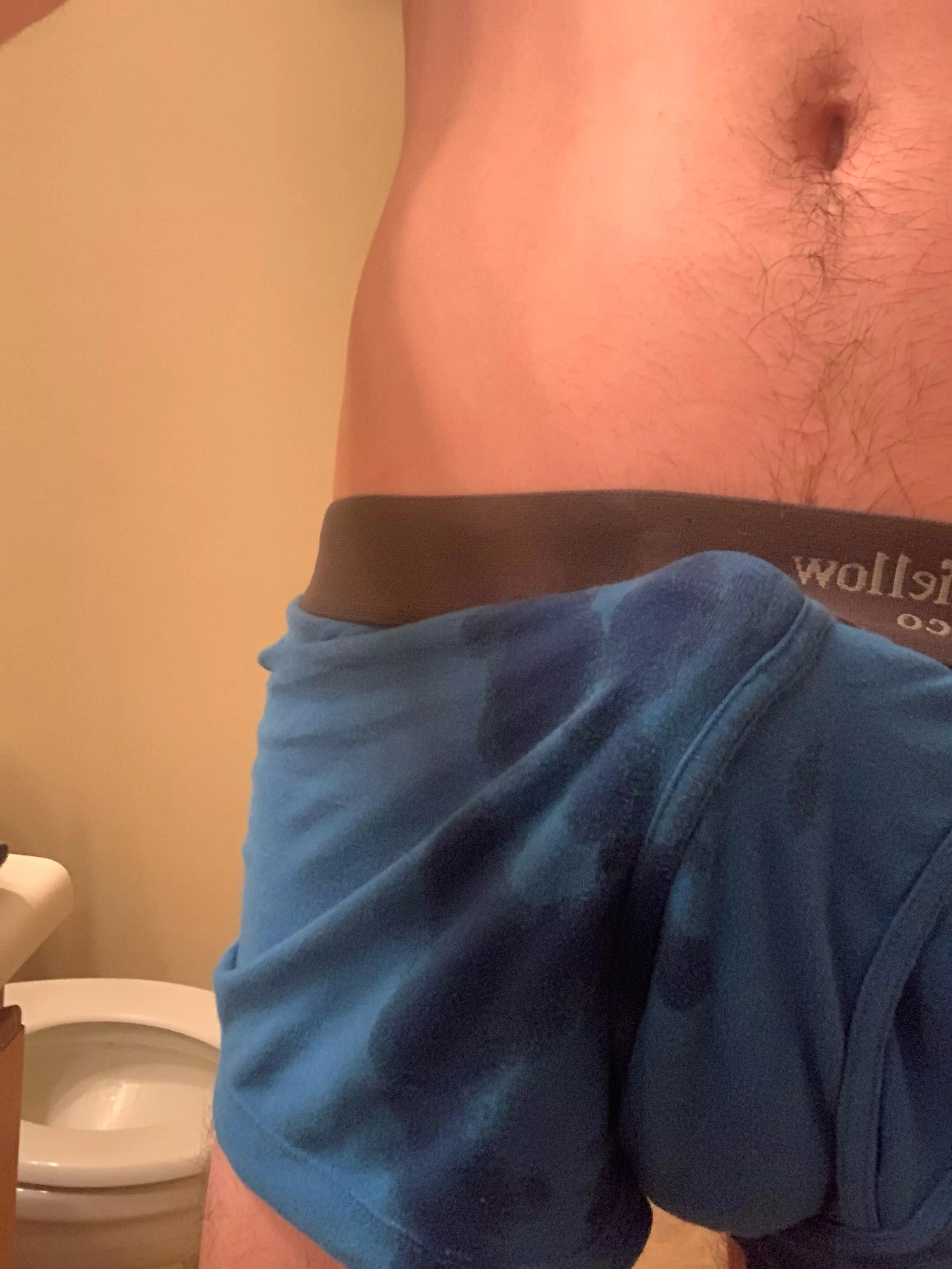 I love pulling my boxers up too soon 💦