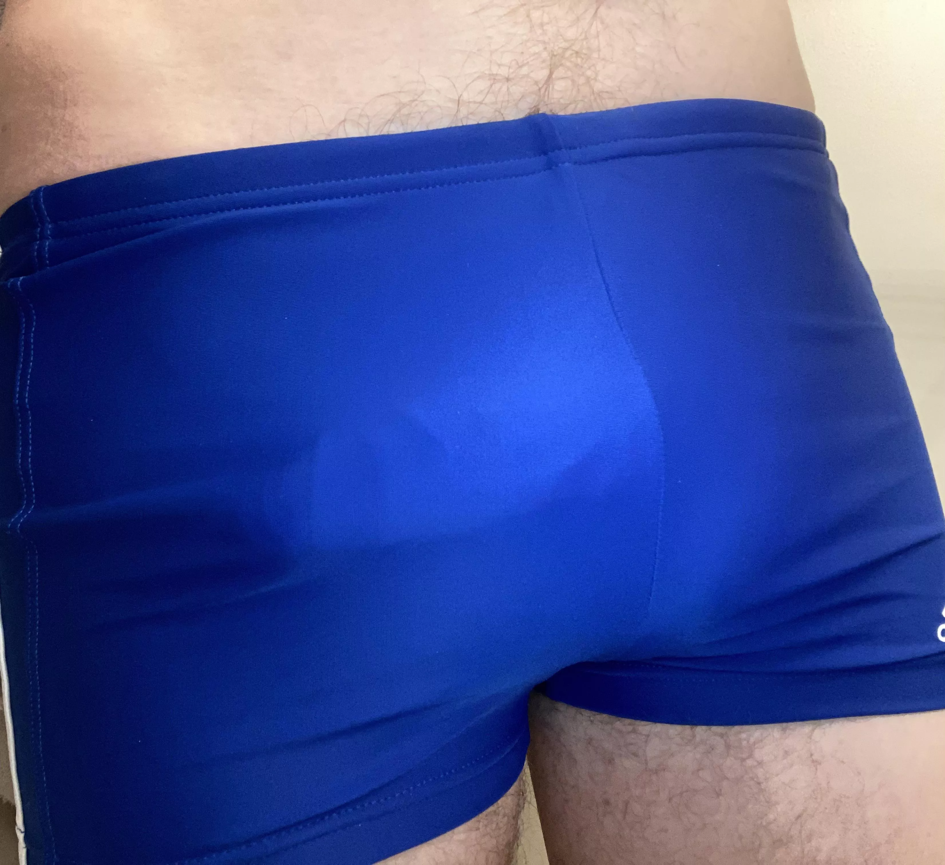Cock outline of my modest sized cock in swim shorts