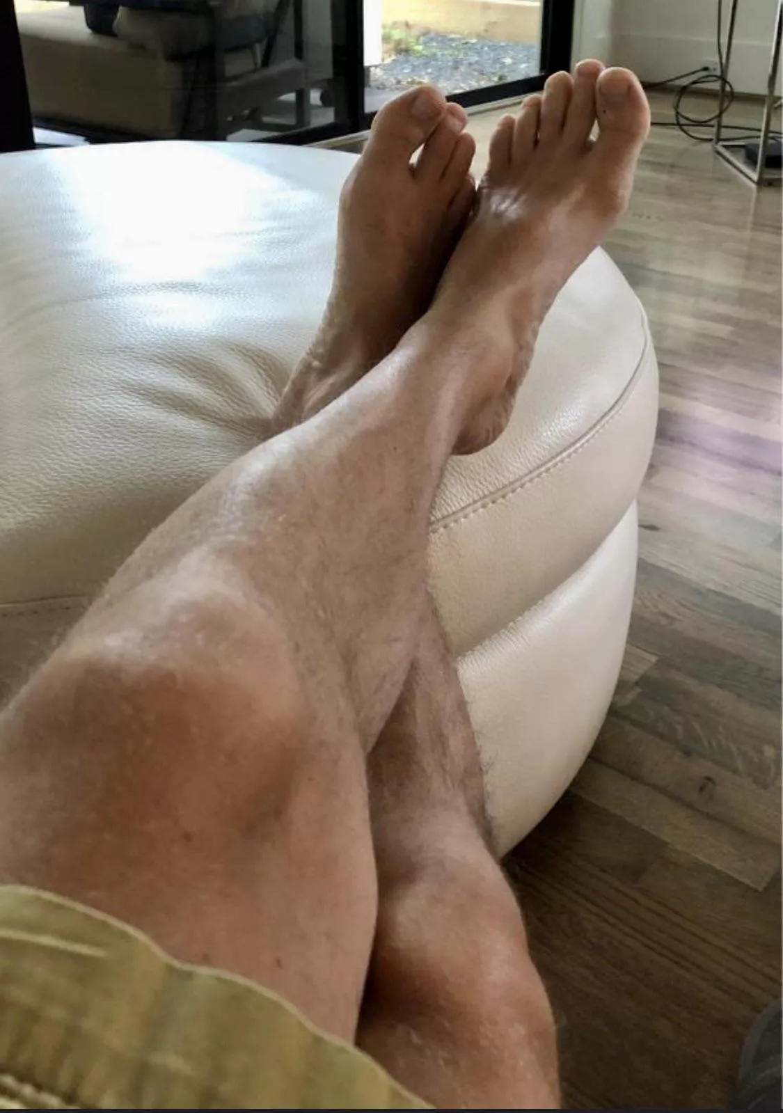 One of you boys want to come give me a foot rub?