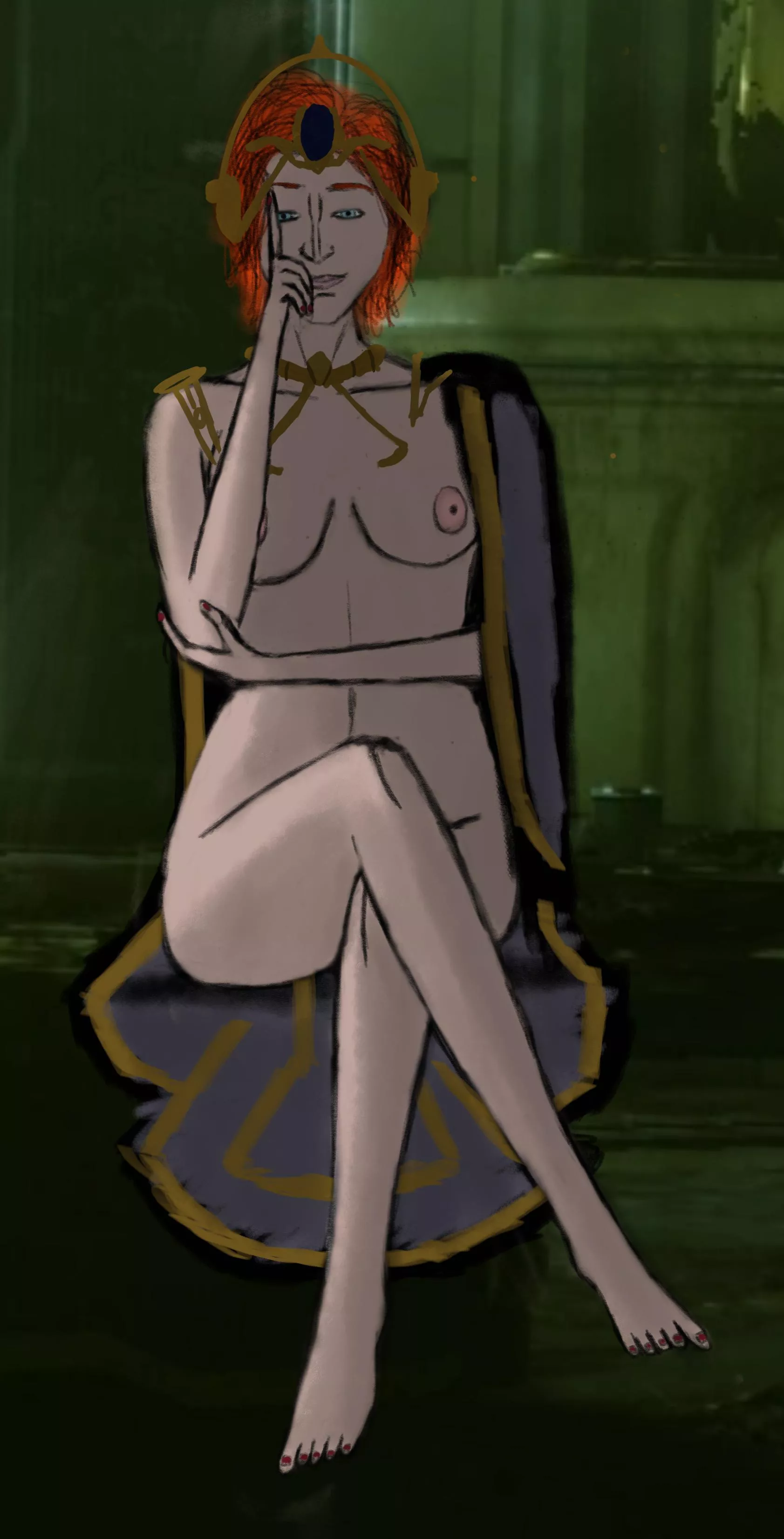 I didn't know how to draw, but I figured someone had to do a naked [Archimedean Yonta]