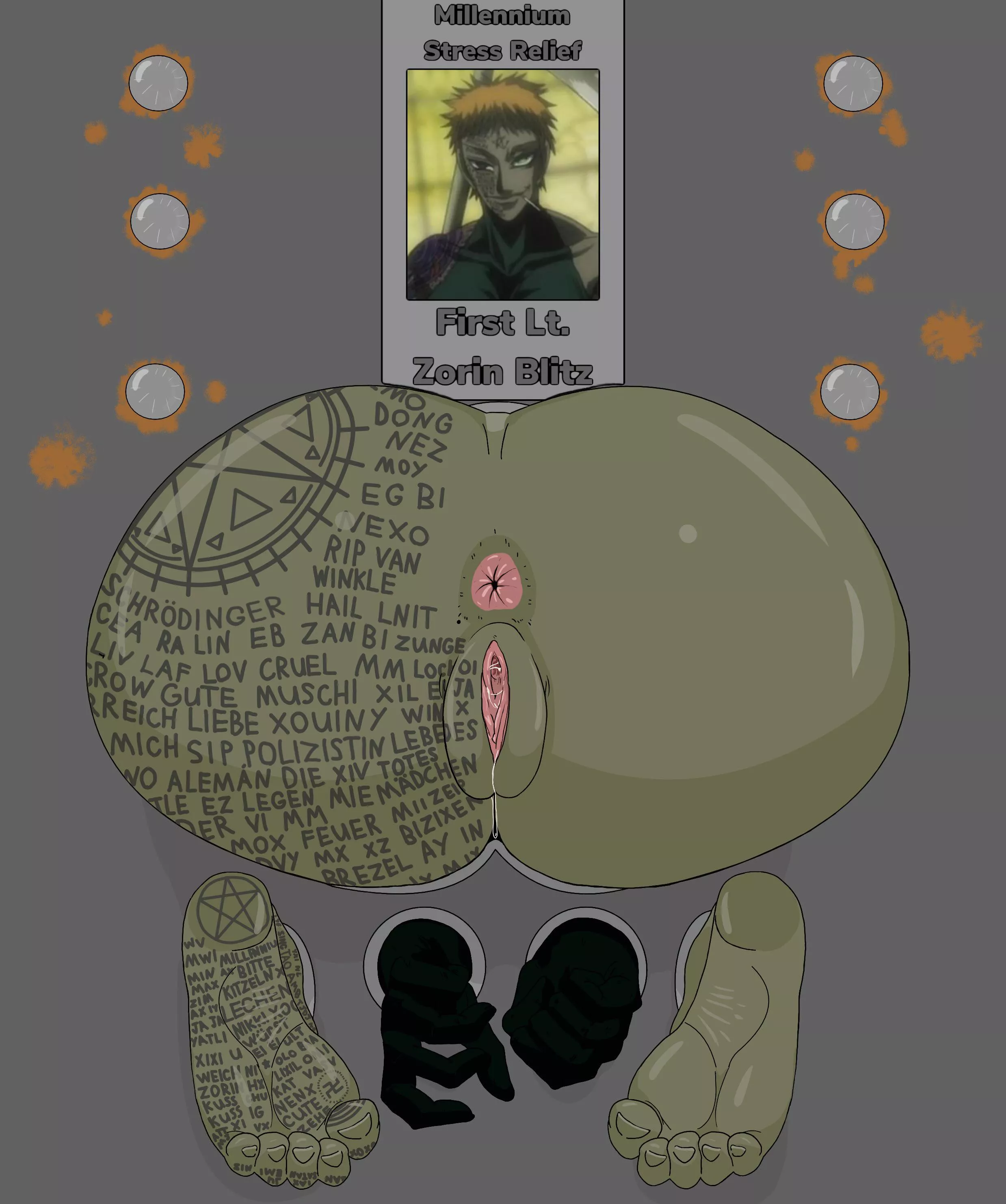 Mellinium Stress Relief: Zorin (from Hellsing) Art by myself