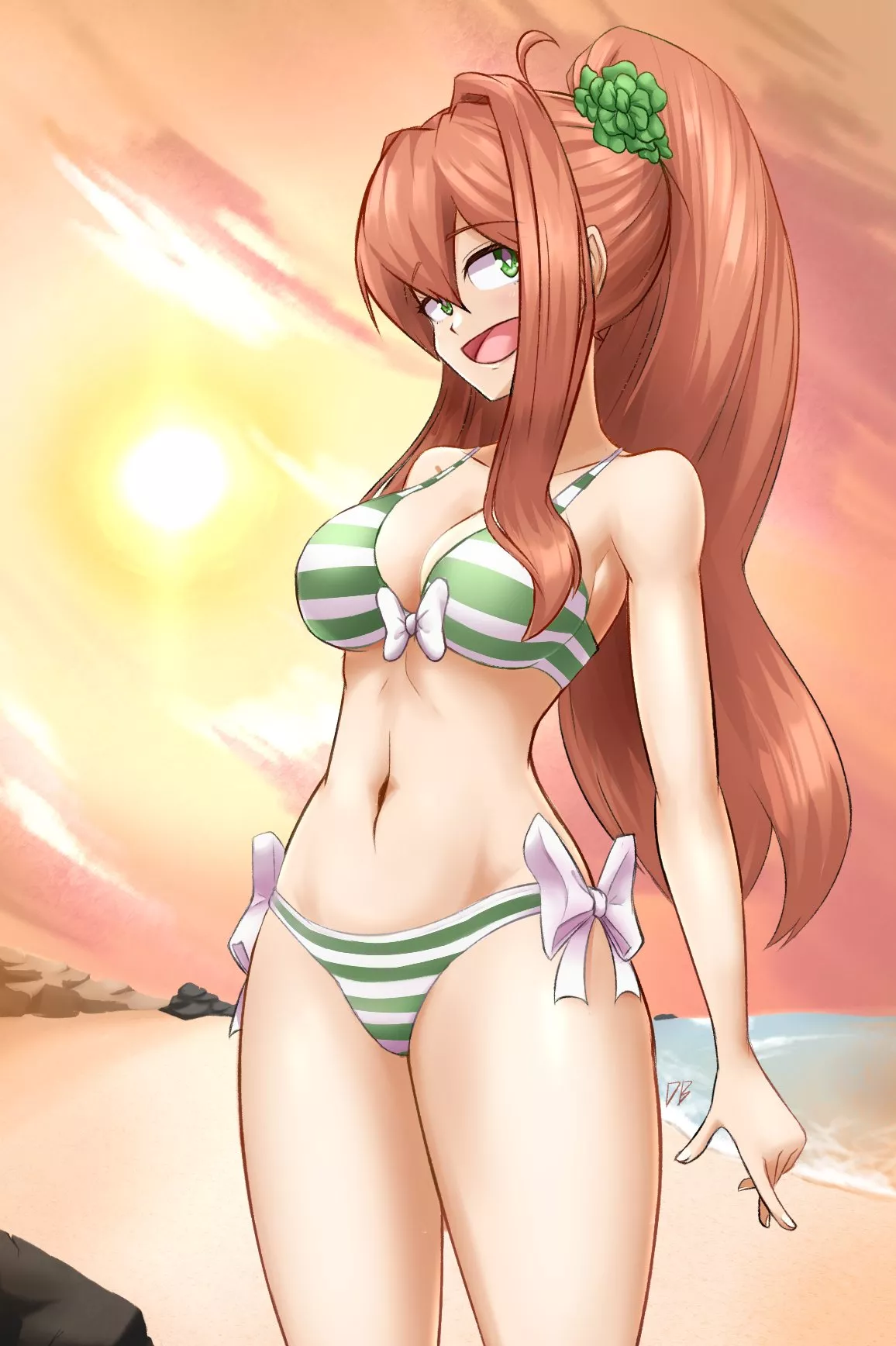 bikini Moni 👌 (art by SirDusterBuster on twitter)