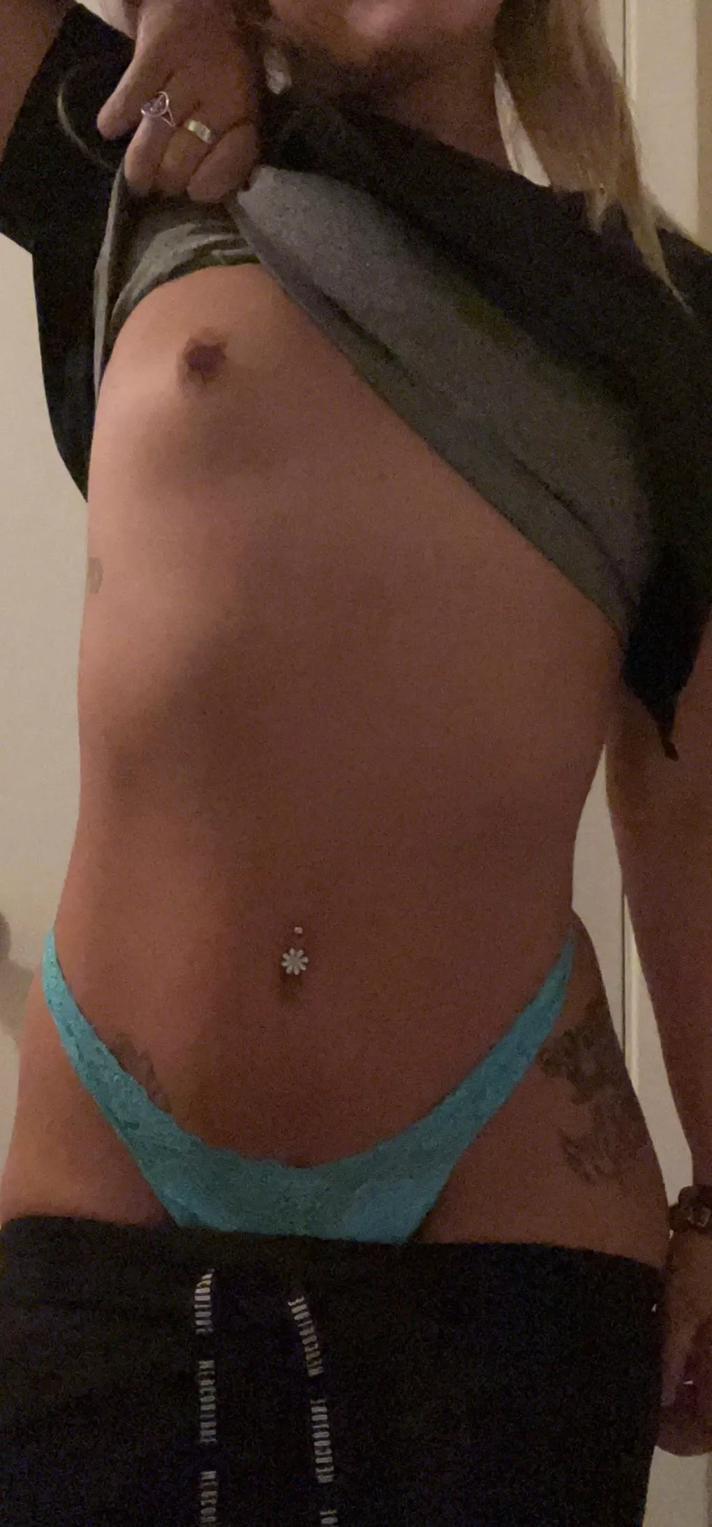 He’s out of town again, who can suck on my little nipples