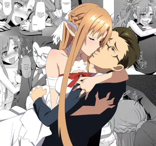 Asuna gave up fighting against Sugou, agreeing to become his obedient wife.