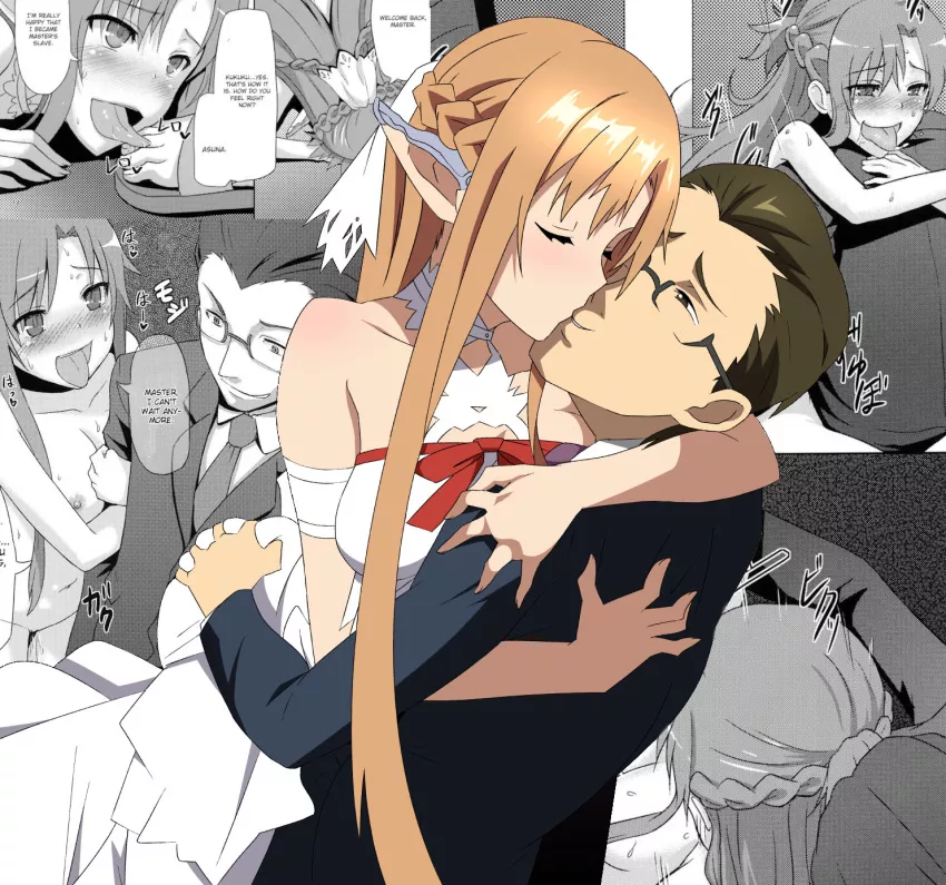 Asuna gave up fighting against Sugou, agreeing to become his obedient wife.