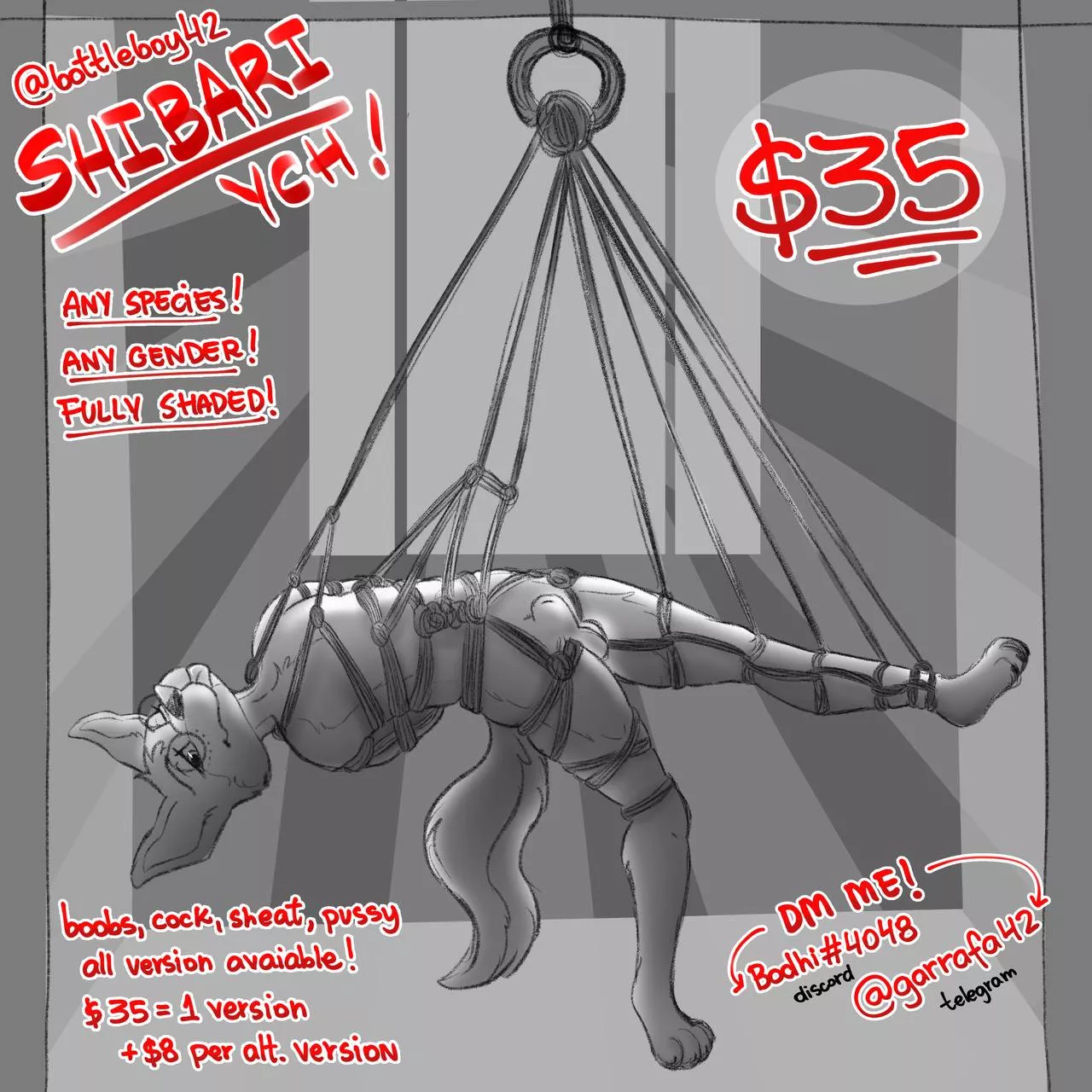 🔞 SHIBARI YCH 🔞 4 slots available! art by me :)