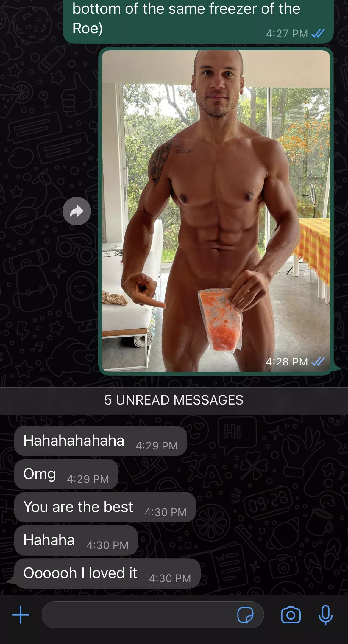 Her: babe I’m going shopping, do you want me to buy anything?? Me: