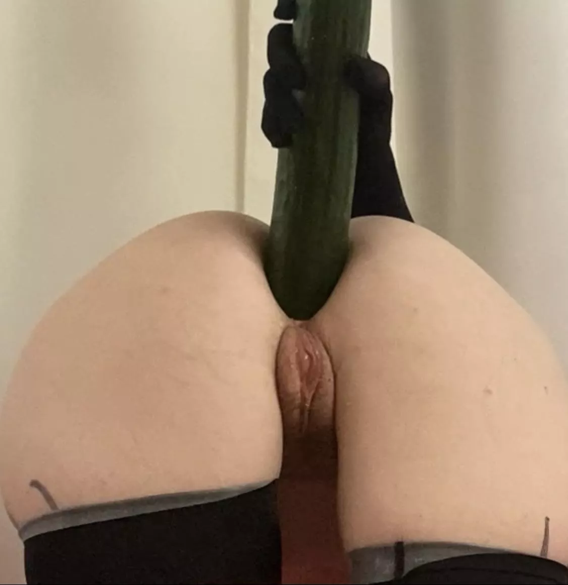 Was curious if i could fit a cucumber in my asshole, & it’s safe to say Yes, yes i can.