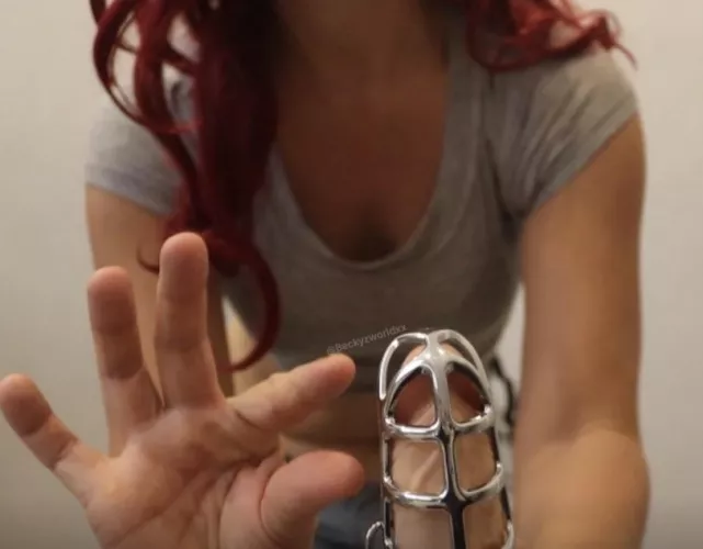 I’m going to put your little dick in chastity and leave it there