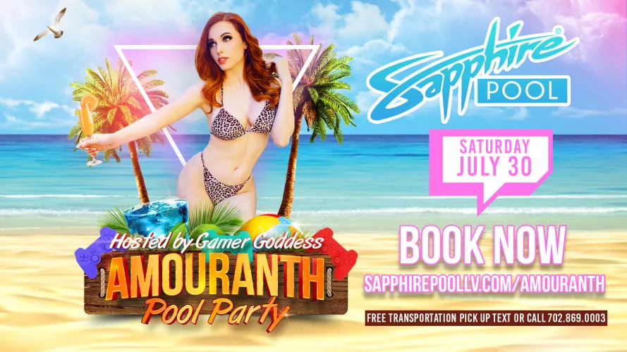 Pool Party with Amouranth - 30th July - Las Vegas