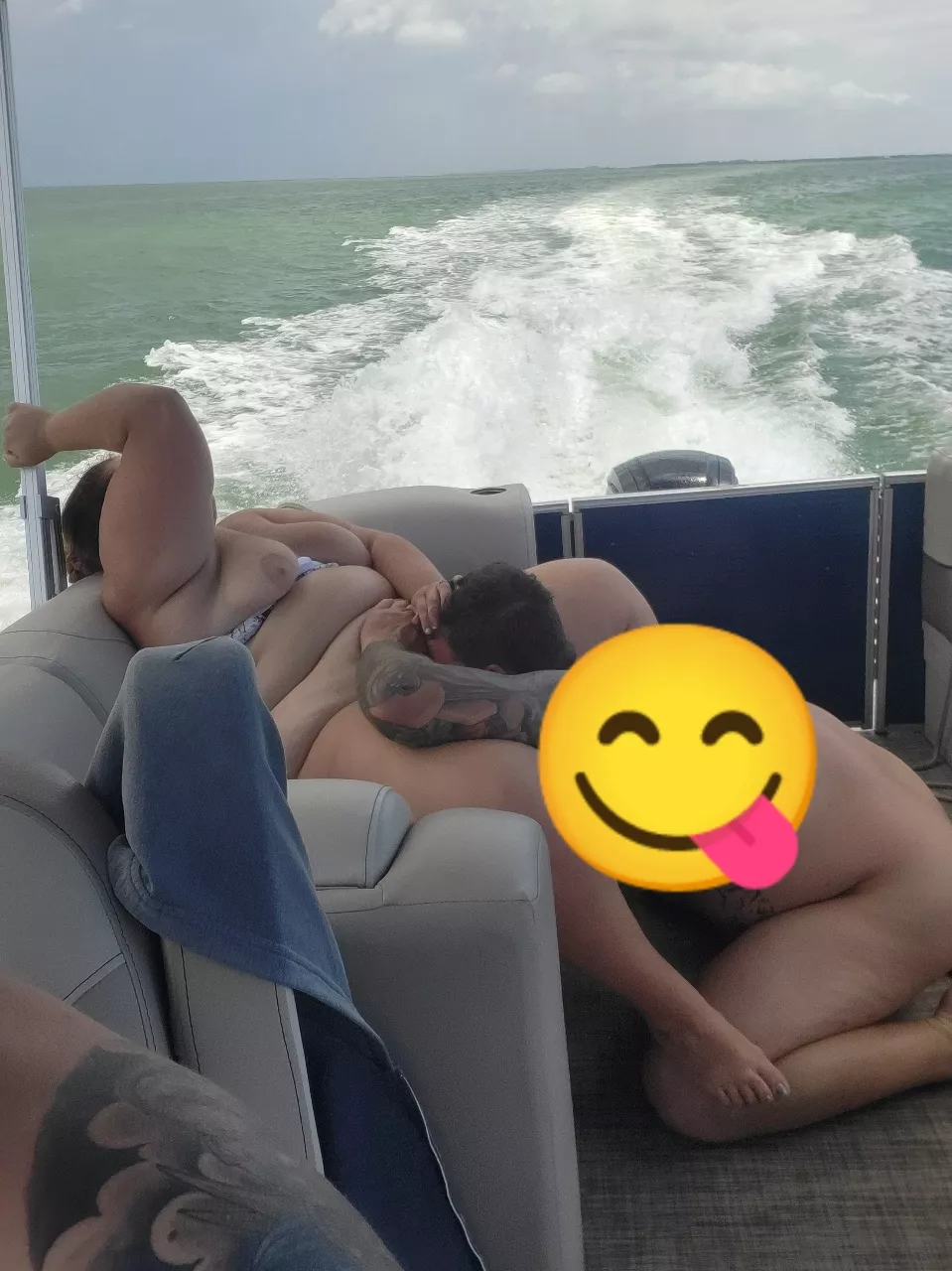 While Sir drives the boat, we take advantage of the free time!