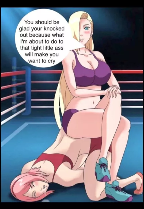 Ino knocks Sakura out