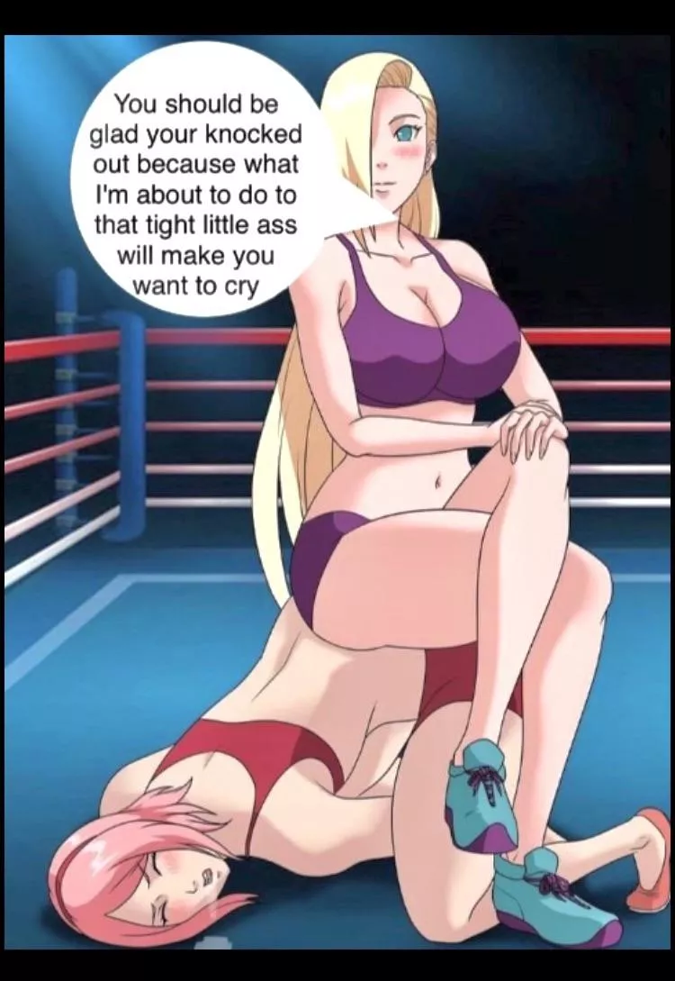 Ino knocks Sakura out