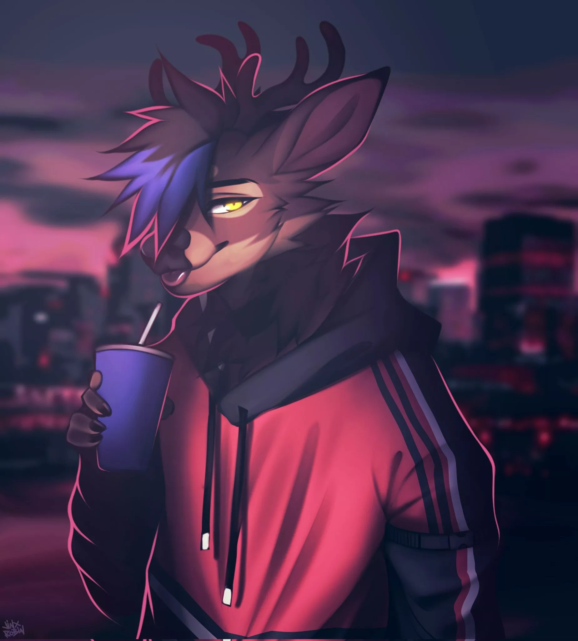 deer time! 🔄+♥️=💞 (art by @RobinJinx_)