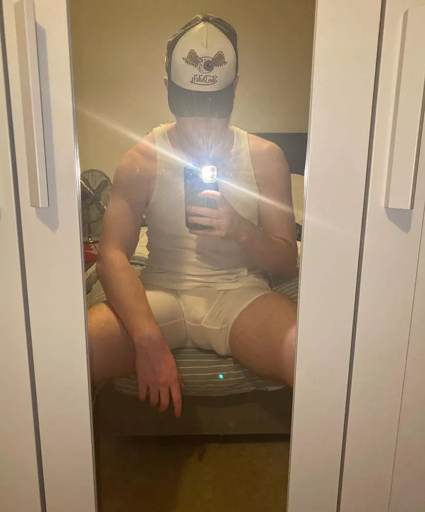 my soft bulge in my gym shorts