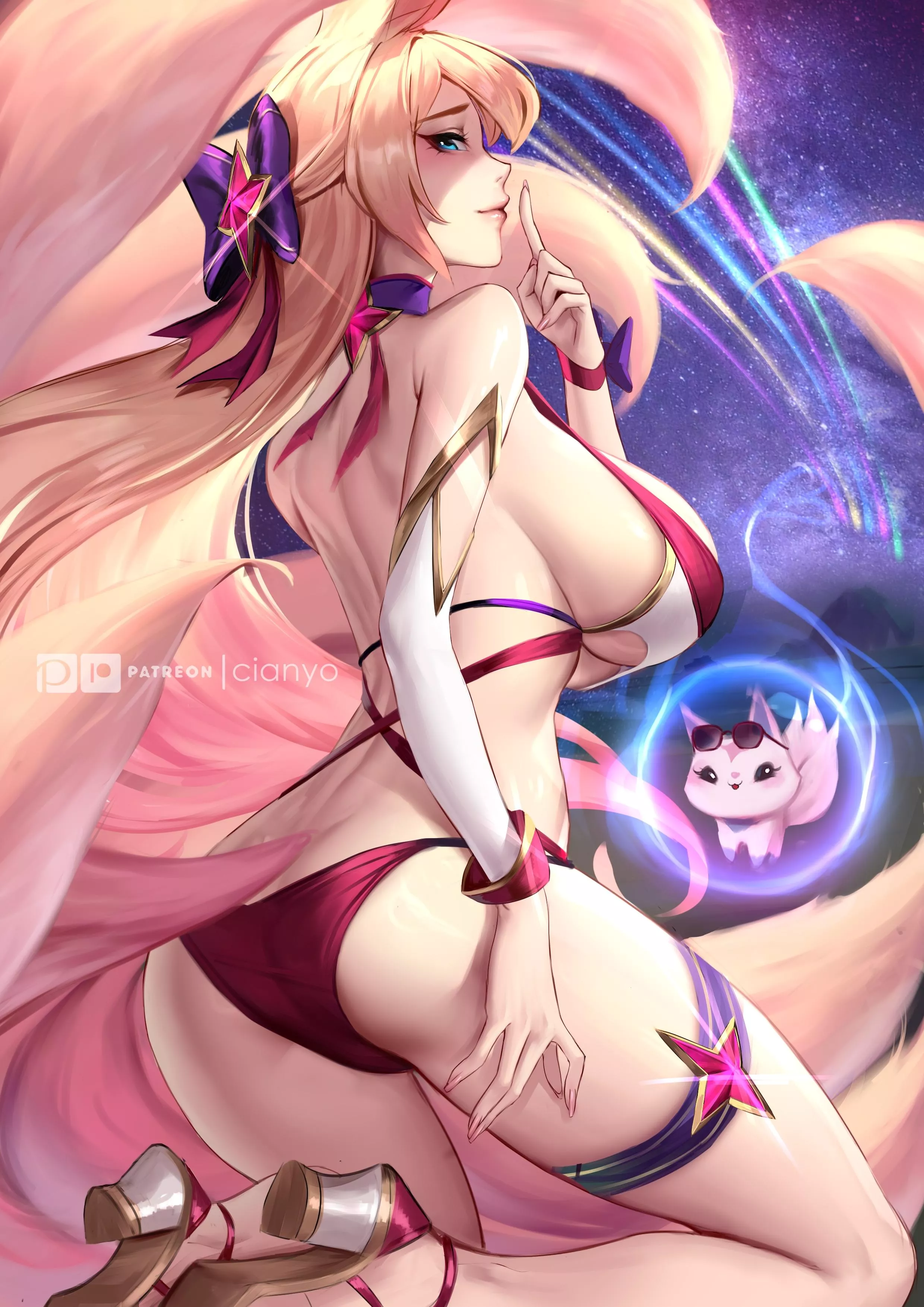 Star Guardian Ahri in a sexy swimsuit (Cian Yo)