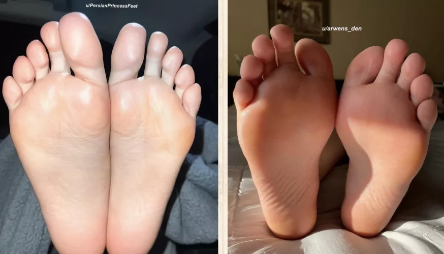 We both want our feet worshipped.. can you do that for us?🙈