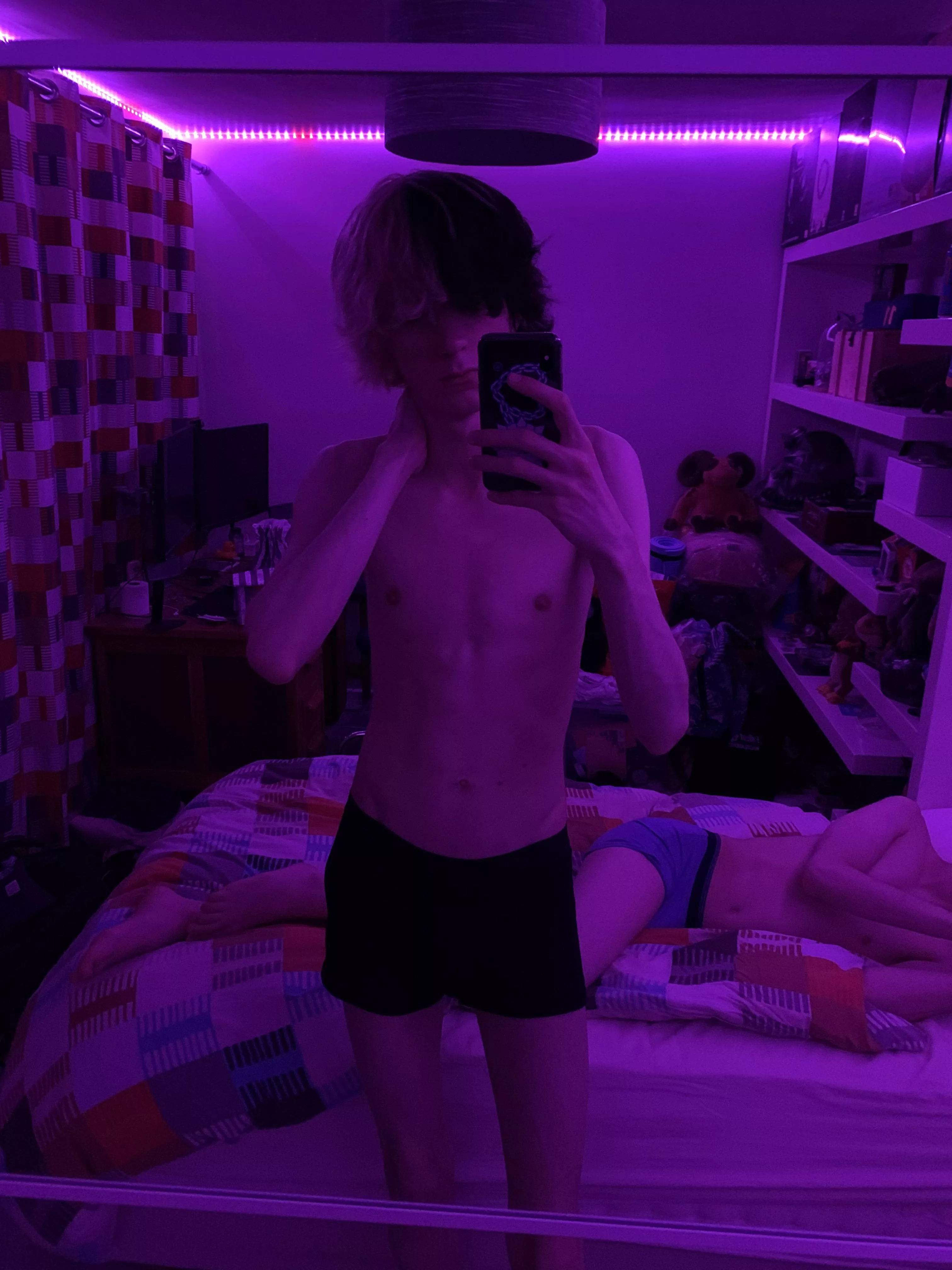 a twink spawned in my bed 😳 what should i do with him?? 😏