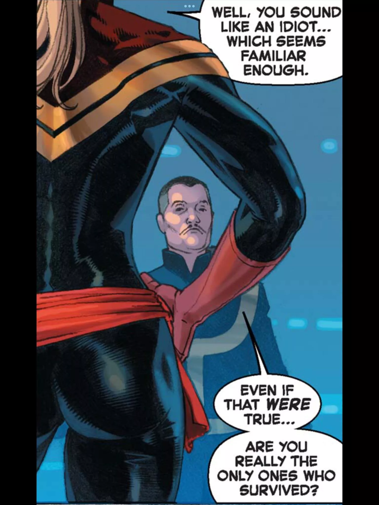 Captain Marvel/Carol Danvers backside plot in [Secret Wars #3, 2015]