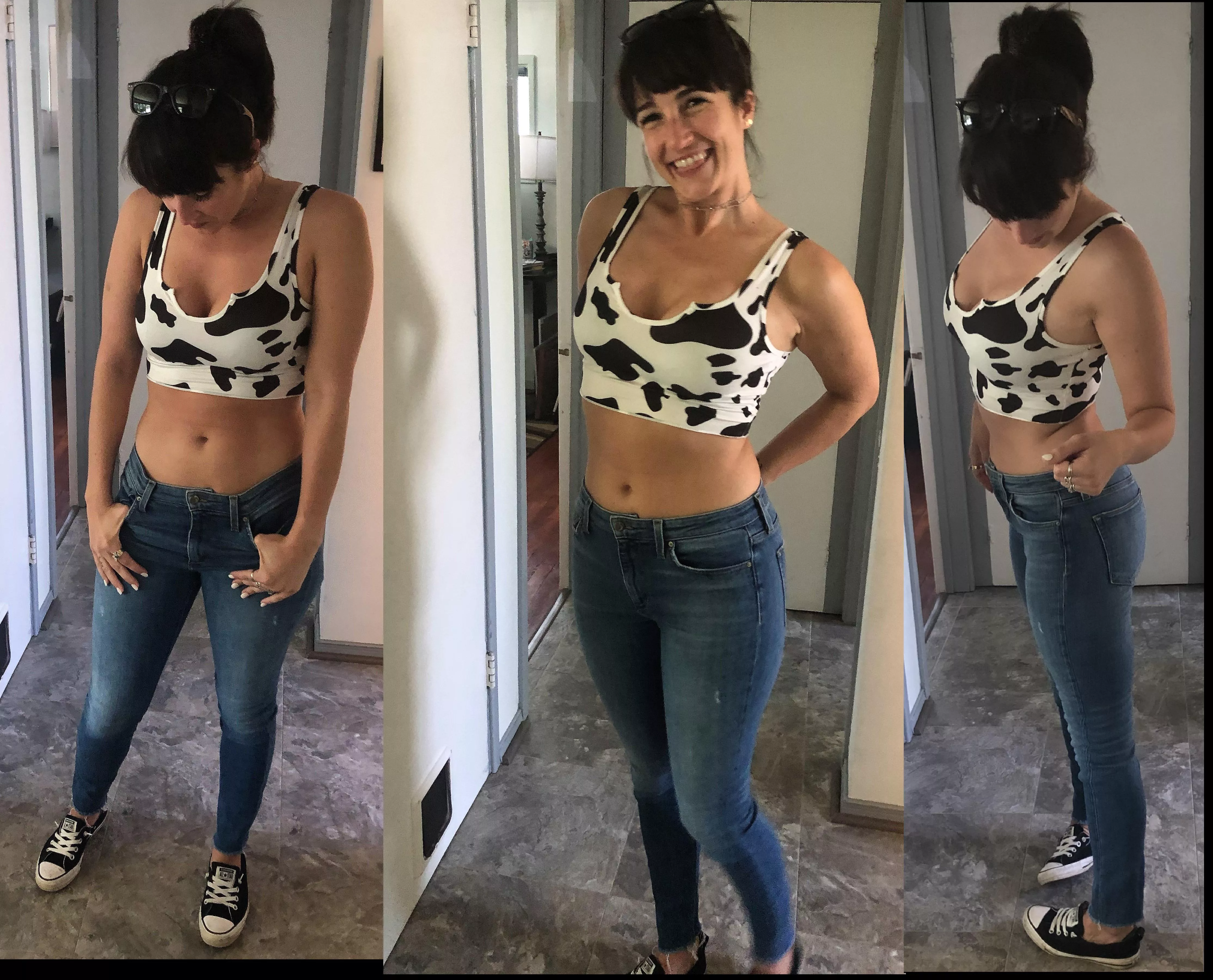 Really liked the outfit hubby picked out for my date with one of my bulls! 😈