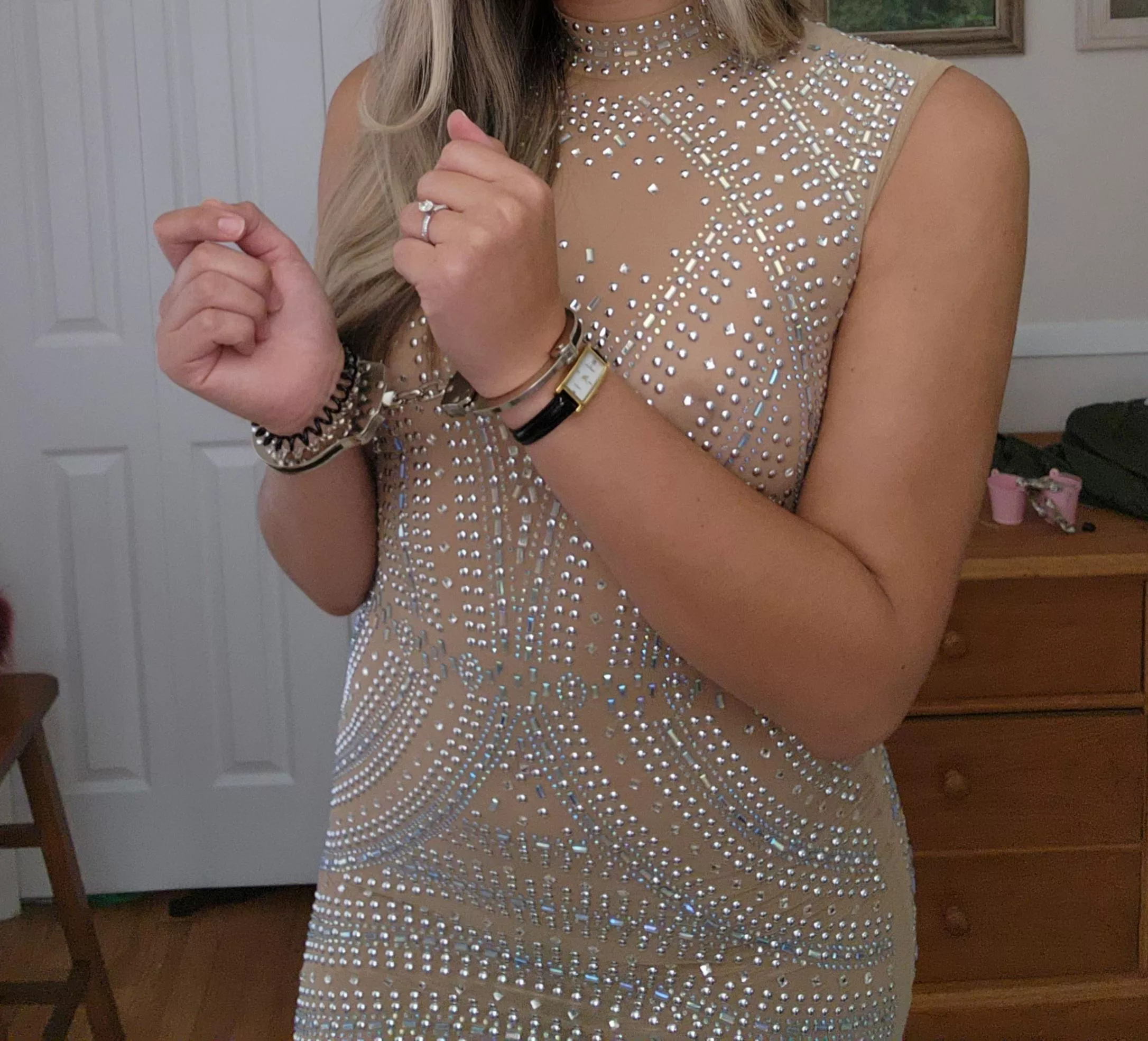 Daddy walked in my room and asked if I was ready to leave. When I told him yes, he laughed and said, 