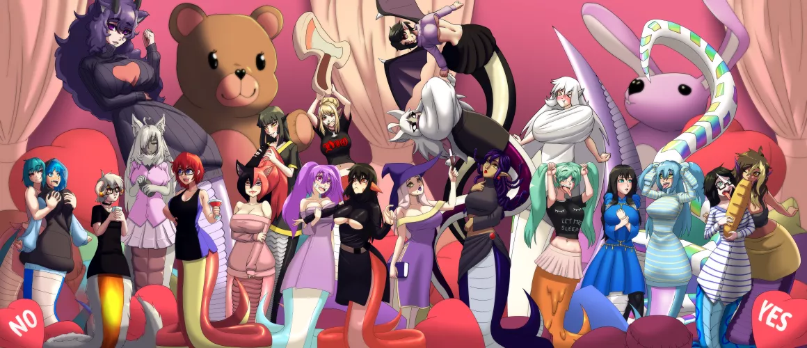 The Lamia Palace Slumber Party. The biggest Lamia OC collab yet! ❤️