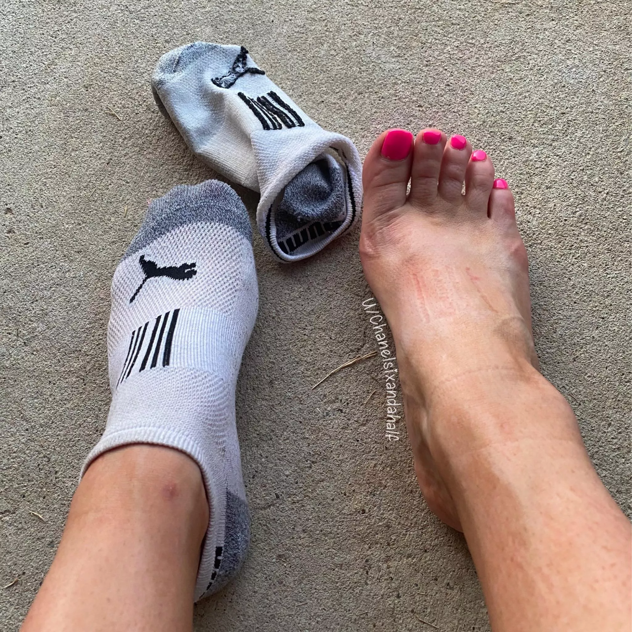 Can someone take off my other sweaty sock (3rd workout of the day)?