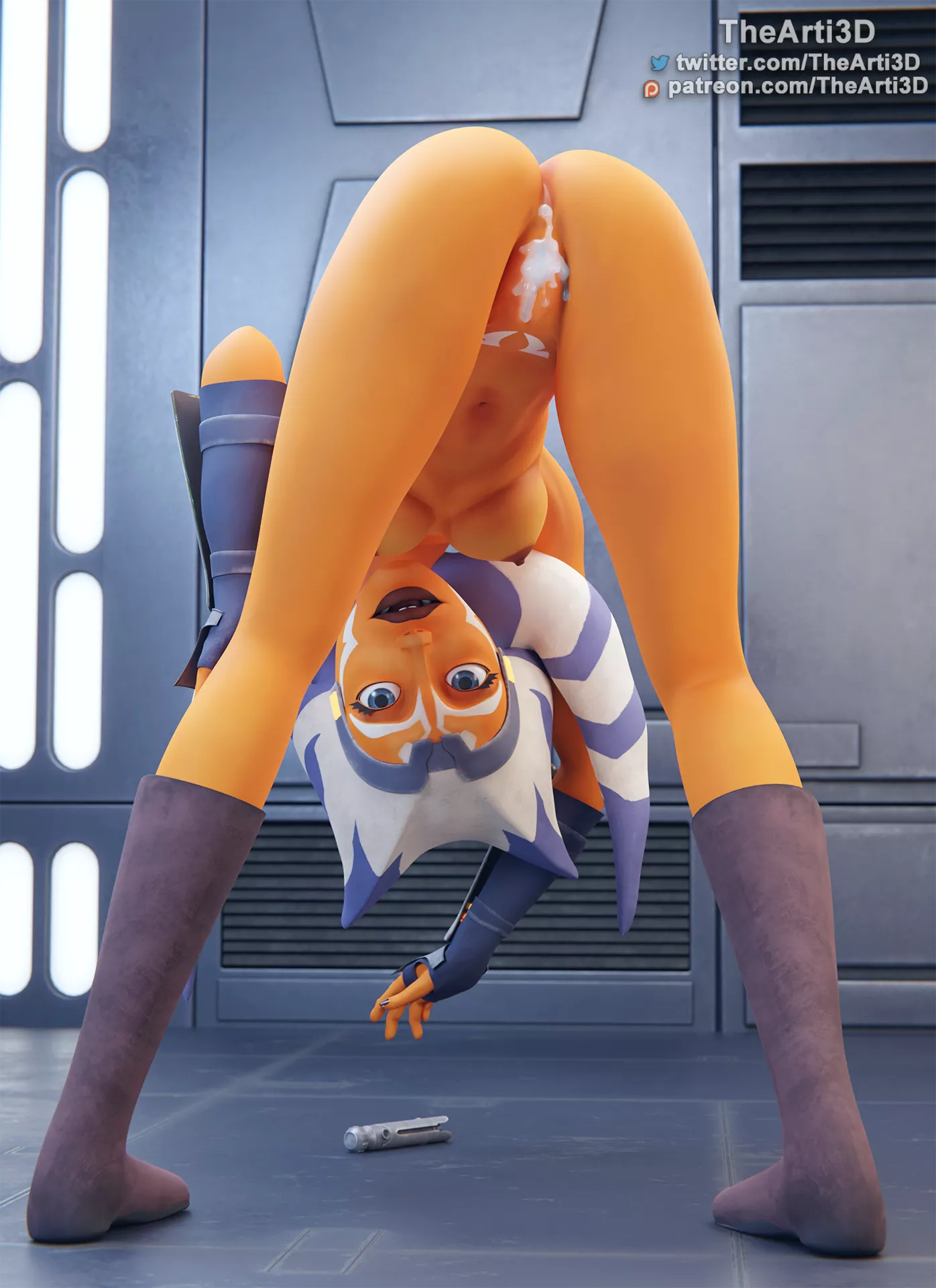 Ahsoka dropped a lightsaber (TheArti3D)