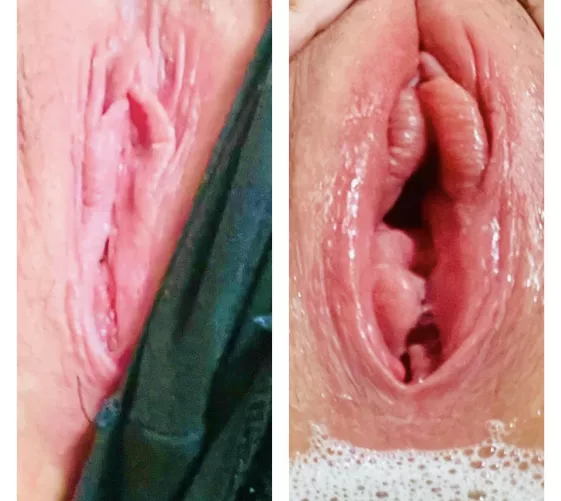 Before and after… whoops [f]😬😛😍