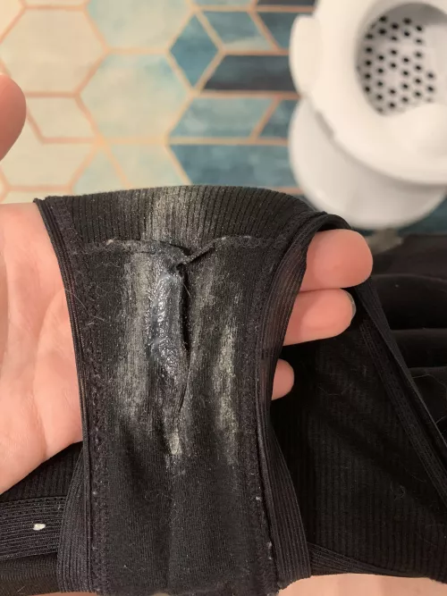 Forever a fan of cream in black panties😍