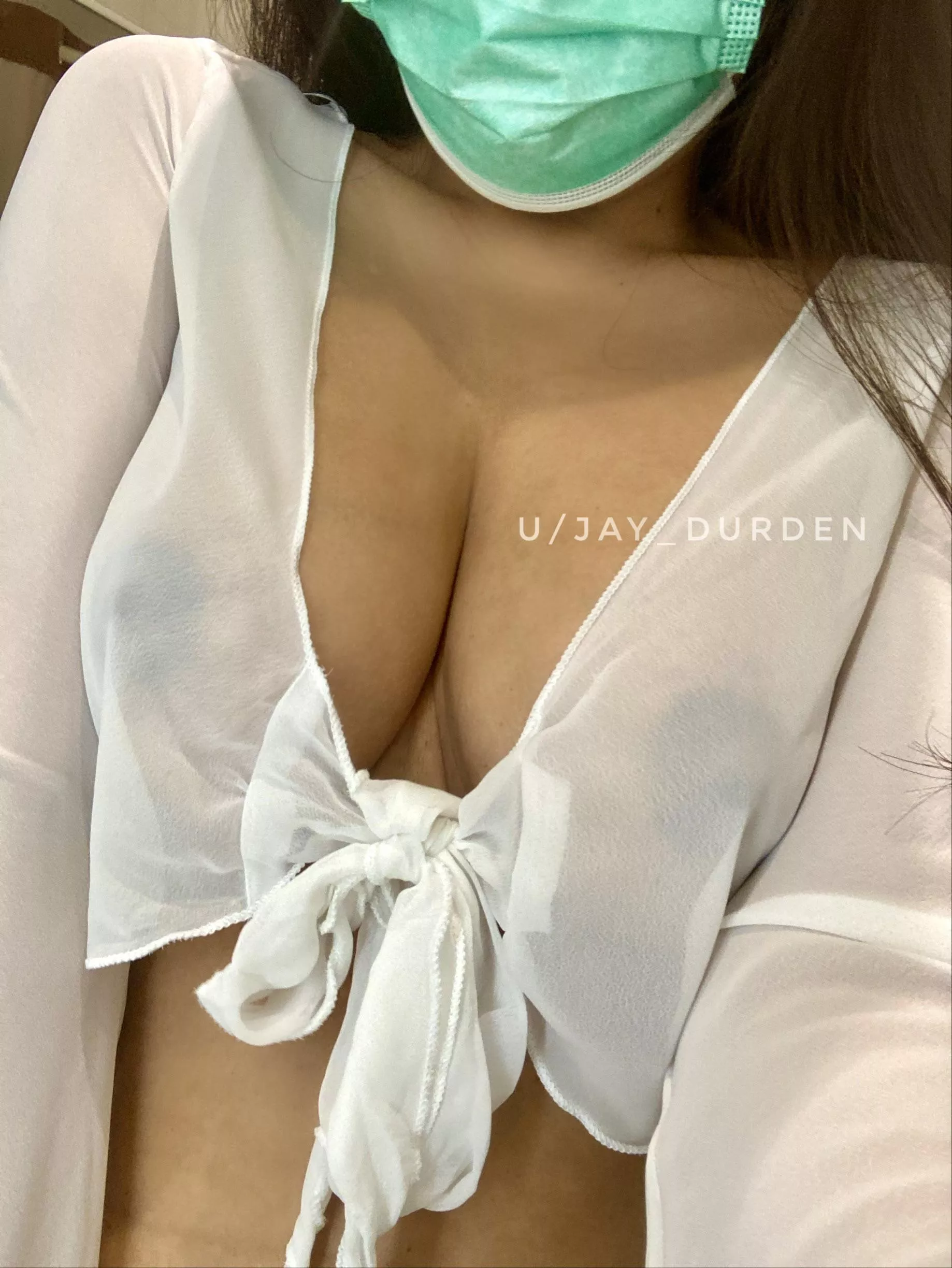 Stop staring at my nips and come take this off already