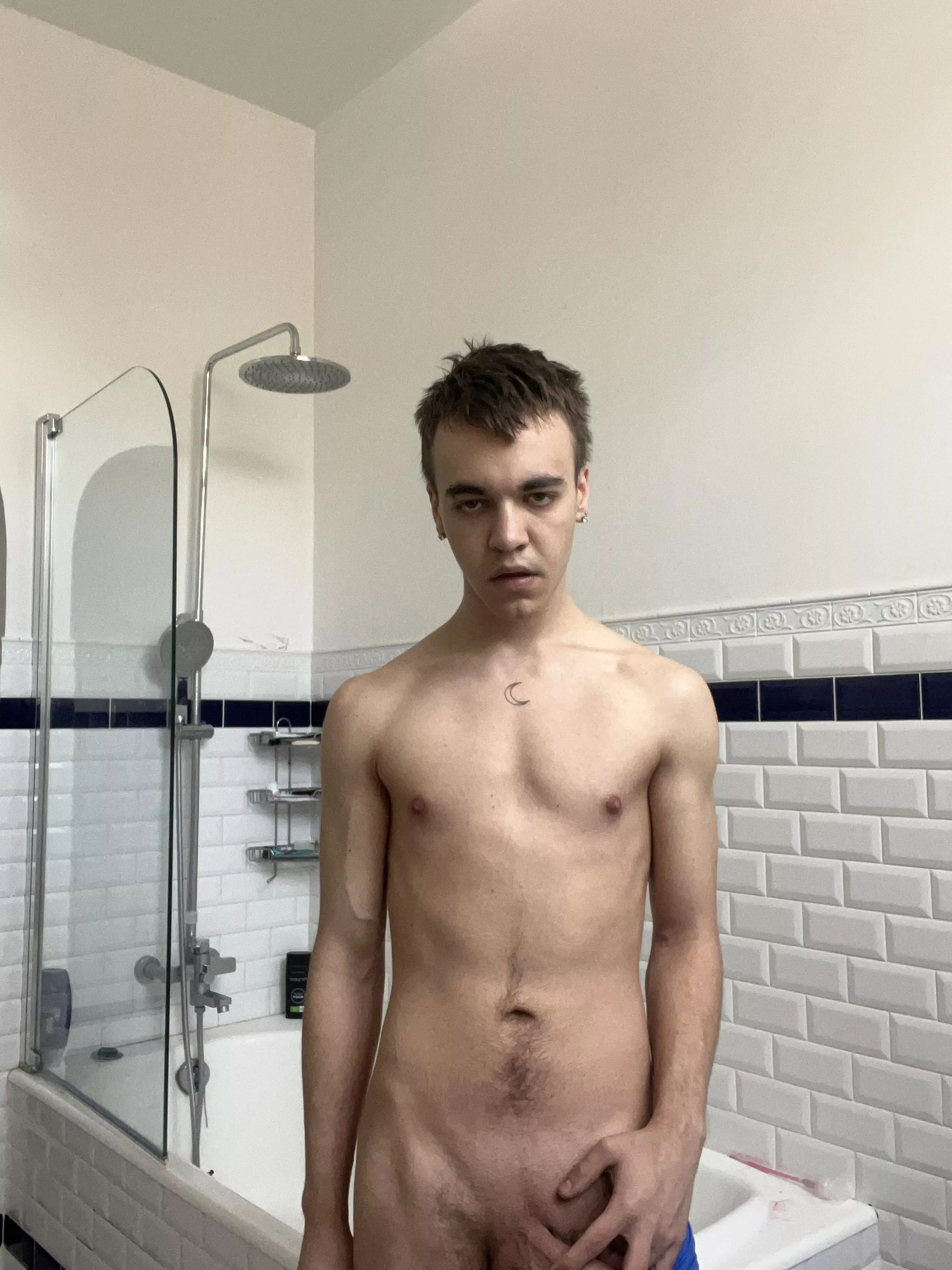 (19) Would you like to look into my brown eyes from above or below