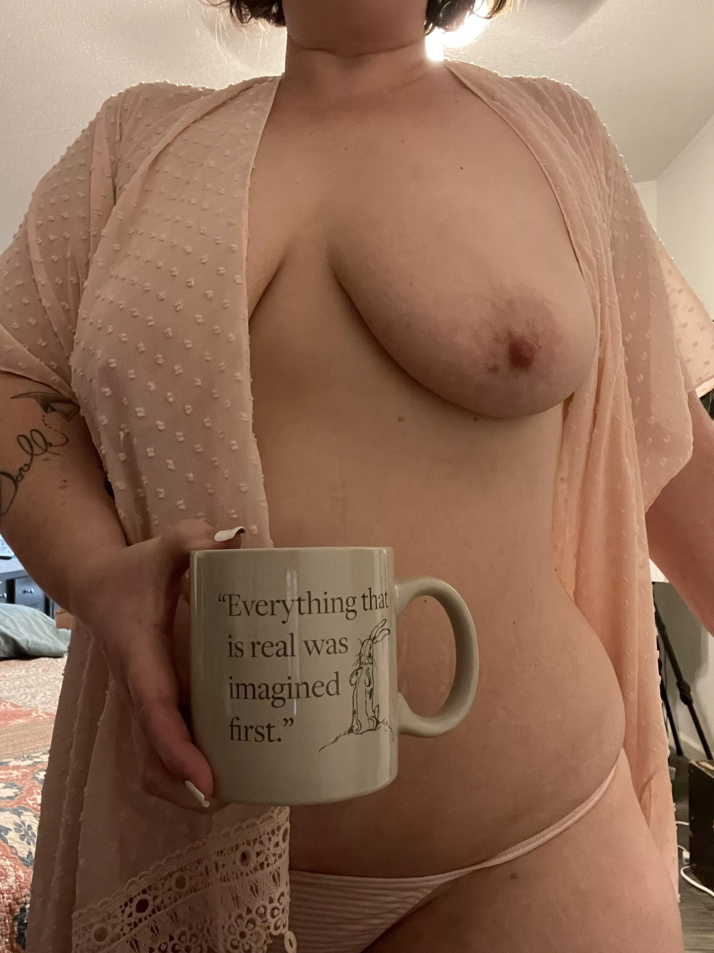 I have a big imagination…. Who else sits and daydreams while drinking their first cup..