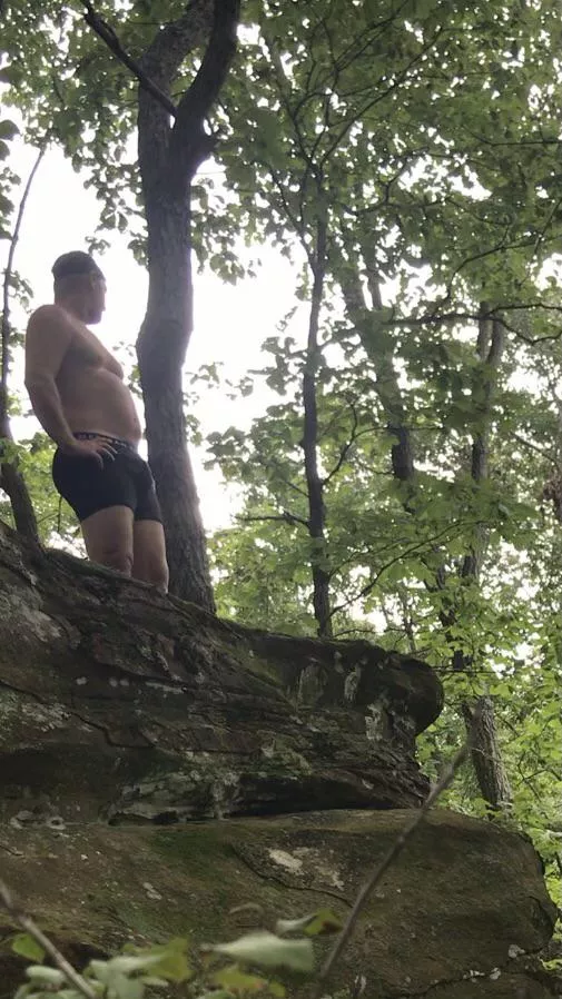 Made it to the top and it’s too hot for clothes