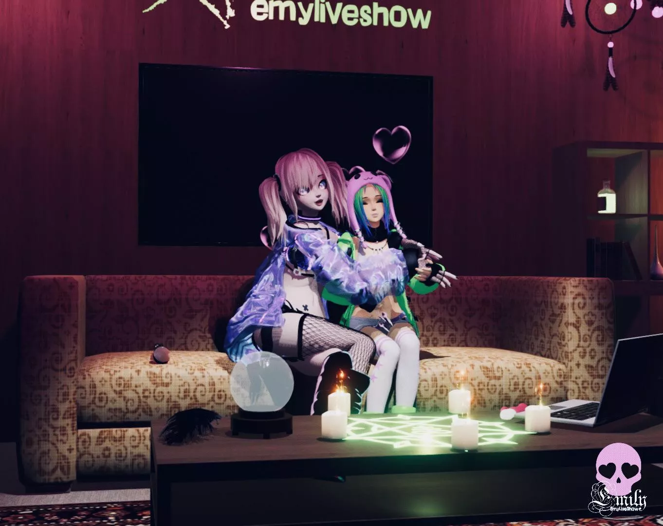 Uma and I are together for the first time!!! Hurry up to join us on the stream, we are very excited💕 https://chaturbate.com/emyliveshow