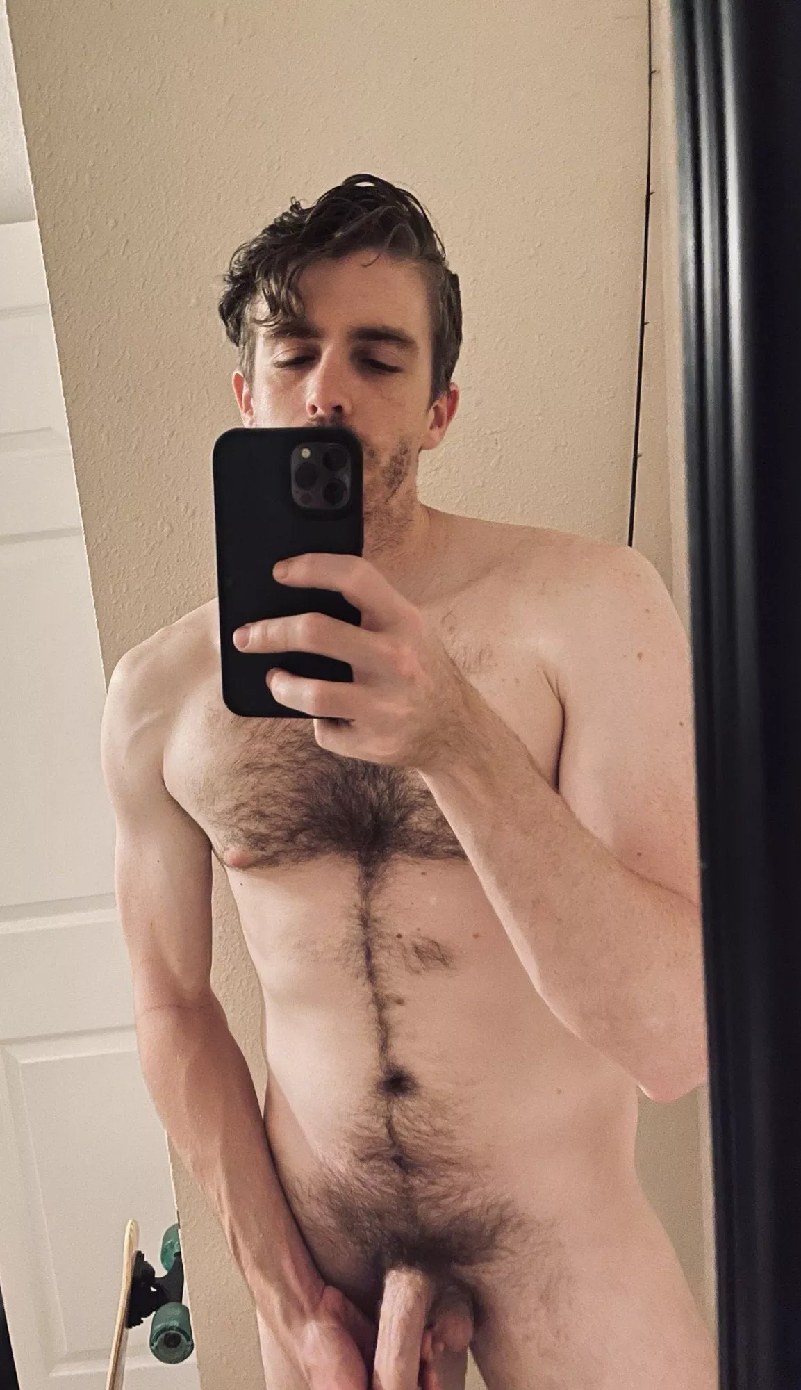 I want your cum in my chest hair and I’ll still manage to drink up every last drop