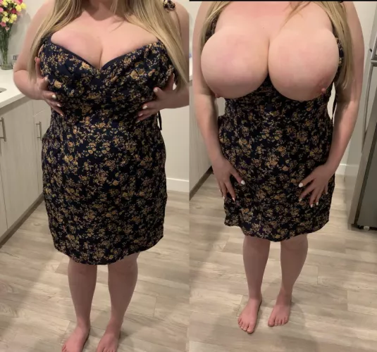 Wow, even I can’t believe how big my tits looks here